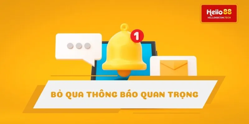 Bỏ qua thông báo do không cập nhật