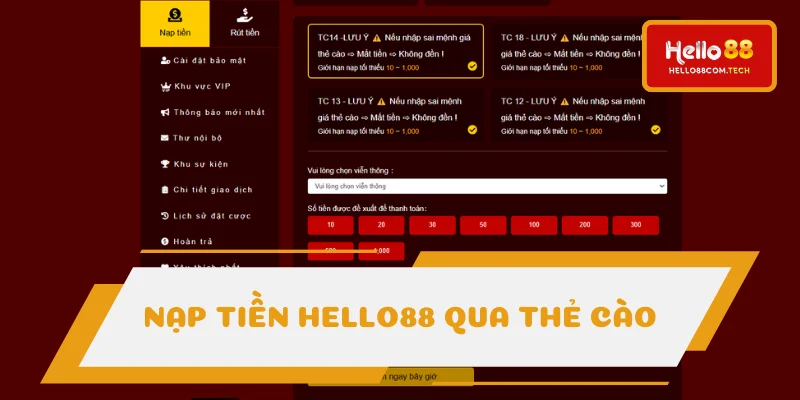 Thẻ cào - nạp quỹ dễ dàng, tiện lợi