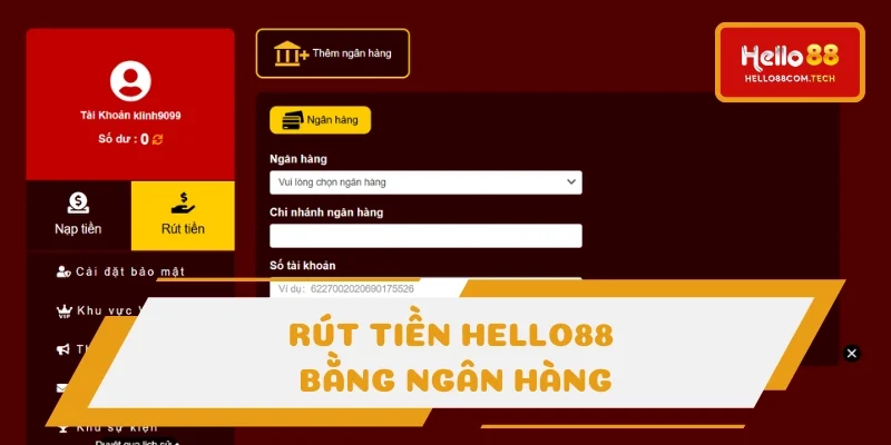 Điền dữ liệu rút thưởng bằng ngân hàng